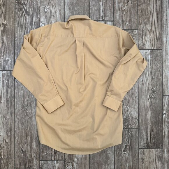 Kilbourne Finch Beige Mens‎ Dress Shirt 15.5 Vintage Single Needle Tailoring - Picture 5 of 6